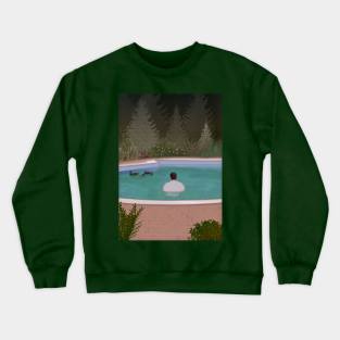 Him, with those ducks. Crewneck Sweatshirt